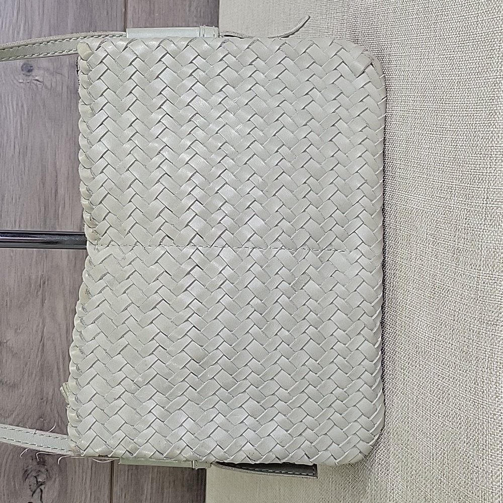 Madewell Woven Gray Leather Crossbody Bag - Picture 4 of 11